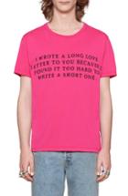 Men's Gucci Guccy Love Letter Graphic T-shirt - Pink