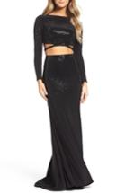 Women's Mac Duggal Embellished Two-piece Gown - Black