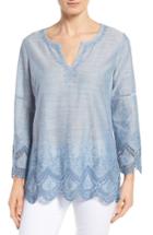 Women's Nydj Embroidered Voile Top