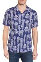 Men's Surfside Supply Jellyfish Print Camp Shirt - Blue