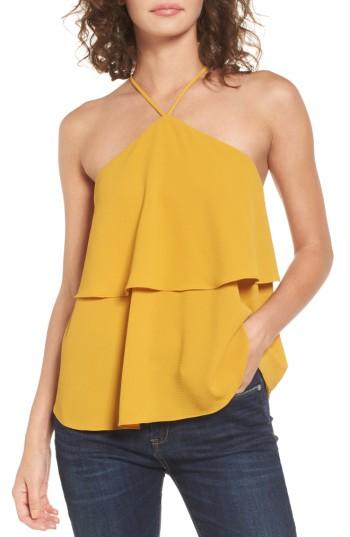 Women's Love, Fire Tiered Halter Top - Beige