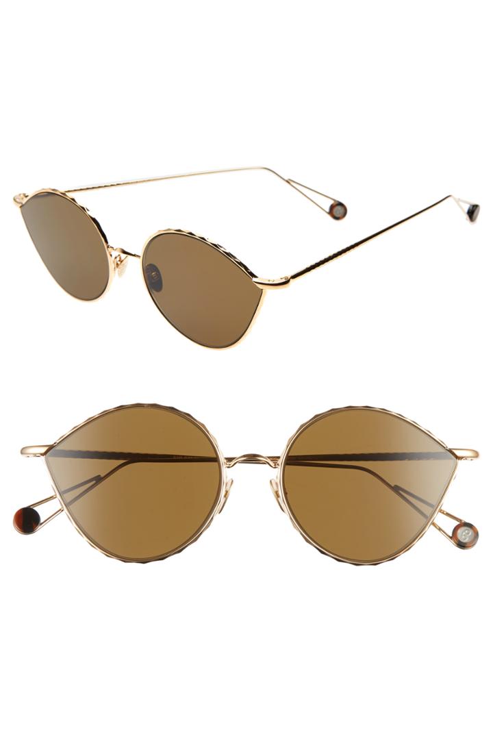 Women's Ahlem Place Vauban 52mm Cat Eye Sunglasses - Yellow Gold