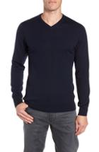 Men's Icebreaker Shearer V-neck Merino Sweater - Blue