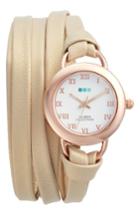 Women's La Mer Collections Saturn Wrap Leather Strap Watch, 25mm