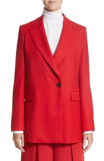Women's Sara Battaglia Stretch Wool Blazer Us / 40 It - Pink