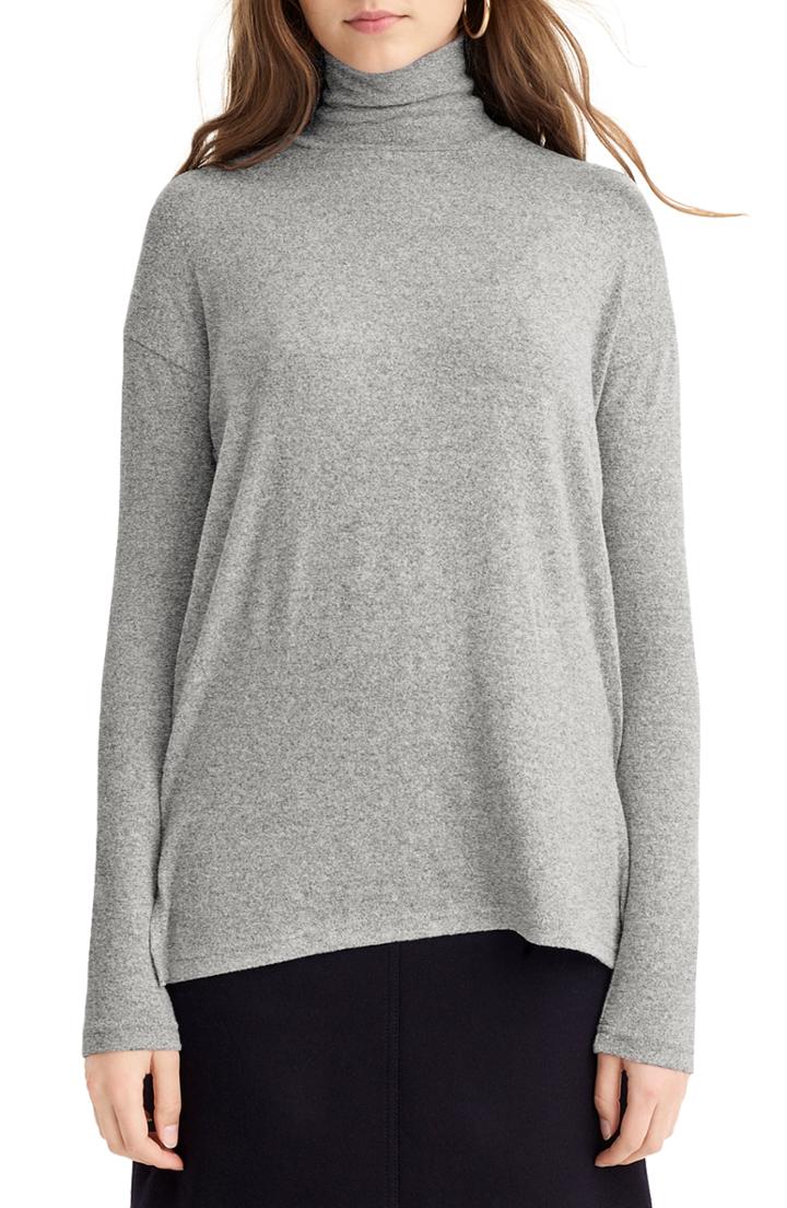 Women's J.crew Supersoft Turtleneck - Grey