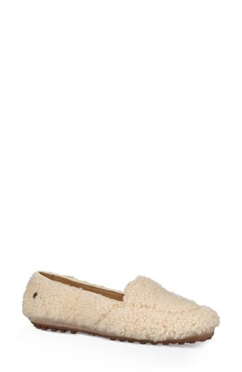 Women's Ugg Hailey Fluff Genuine Shearling Slipper M - Beige