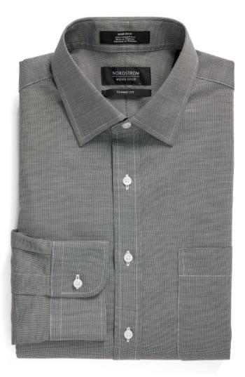 Men's Nordstrom Men's Shop Classic Fit Non-iron Solid Dress Shirt .5 - 35 - Grey