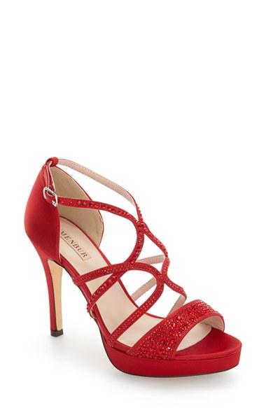 Women's Menbur Guadalope Crystal Embellished Sandal Eu - Red