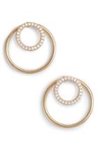 Women's Nadri Pave Double Circle Earrings