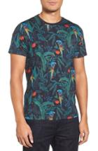 Men's Ted Baker London Kaane Parrot Print T-shirt (s) - Blue