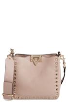 Valentino Garavani Rockstud Mini Hobo Crossbody Bag - Beige