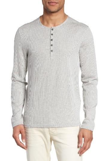 Men's John Varvatos Star Usa Stripe Henley - Grey