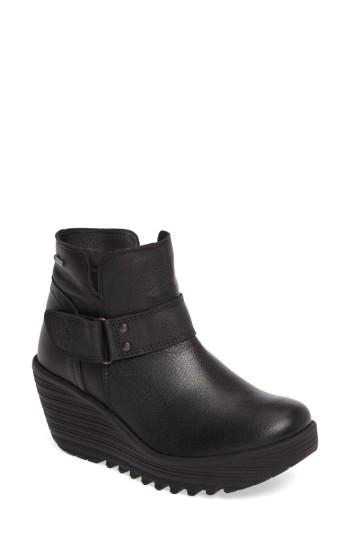 Women's Fly London Yock Waterproof Gore-tex Wedge Boot .5-6us / 36eu - Black