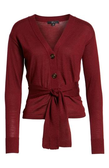 Women's J.crew Sylvia Wrap Cardigan - Burgundy