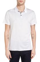 Men's John Varvatos Star Usa Matte Sheen Pima Cotton Polo - White