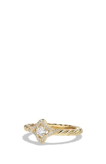 Women's David Yurman 'venetian Quatrefoil' Ring With Diamonds