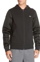 Men's Lacoste Double Face Fleece Hoodie (l) - Black