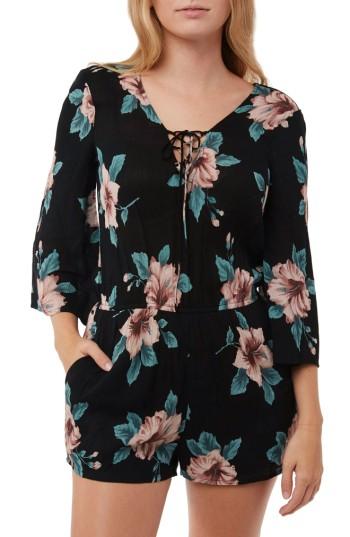 Women's O'neil Neri Floral Print Romper - Black