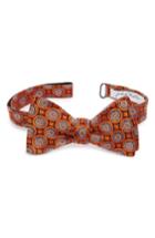 Men's John W. Nordstrom Medallion Silk Bow Tie, Size - Orange