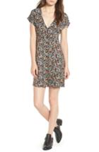 Women's Ten Sixty Sherman Floral Print Button Front Dress - Black