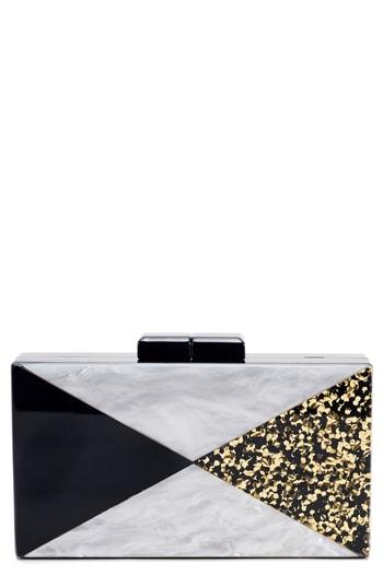 Like Dreams Glitter & Faux Marble Box Clutch -