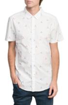 Men's Rvca Tridot Woven Shirt, Size - White