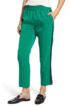 Women's Scotch & Soda Velvet Stripe Satin Track Pants - Green