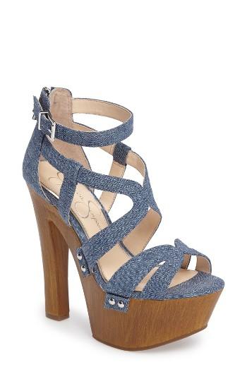 Women's Jessica Simpson Dorrin Platform Sandal M - Blue