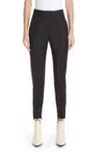 Women's Acne Studios Fitted Step Hem Wool & Mohair Pants Us / 38 Eu - Black