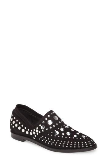 Women's Cecelia Ping Studded Loafer M - Black