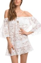 Women's Isabella Rose Amalfi Love Off The Shoulder Cover-up Dress - White