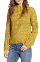 Women's Bp. Cozy Stitch Mock Neck Sweater, Size - Yellow