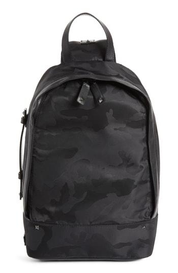 Men's Valentino Garavani Tonal Camo Sling Pack - Black