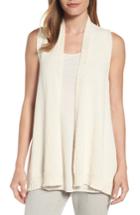 Women's Eileen Fisher Cotton Blend Vest, Size - White