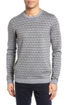 Men's Ted Baker London Geo Jacquard Sweater (m) - Grey