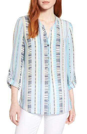 Women's Nic+zoe Beach Stripe Top - Blue