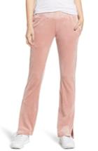 Women's Pam & Gela Vented Hem Velour Track Pants, Size - Pink