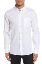 Men's Ted Baker London Nordlux Modern Slim Fit Stretch Cotton Sport Shirt (l) - White