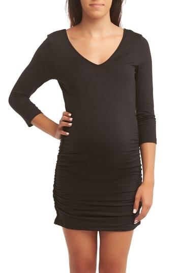 Women's Baby Moon Darianna Maternity Dress - Black