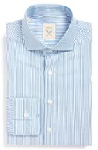 Men's Strong Suit 'elan' Trim Fit Stripe Dress Shirt .5 R - Blue