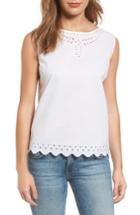 Women's Tommy Bahama Cotton Eyelet Top - White