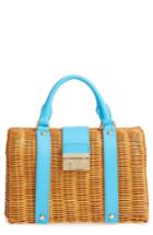 Draper James Wicker Top Handle Satchel - Beige