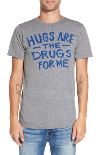 Men's Palmercash Hugs Are The Drugs T-shirt - Grey