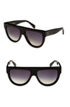 Women's Celine 60mm Polarized Gradient Pilot Sunglasses - Black/ Gradient Smoke