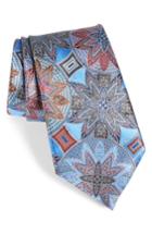 Men's Ermenegildo Zegna Quindici Medallion Silk Tie, Size - Blue