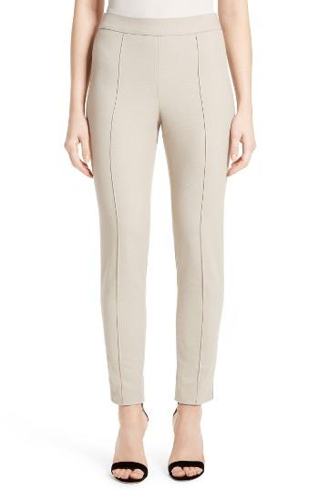 Women's St. John Collection Emma Stretch Pique Ankle Pants