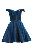 Women's Xscape Off The Shoulder Shimmer Party Dress - Blue
