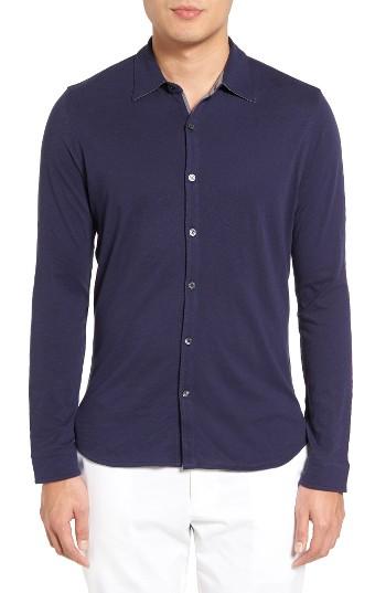 Men's Zachary Prell Camara Trim Fit Knit Sport Shirt - Blue