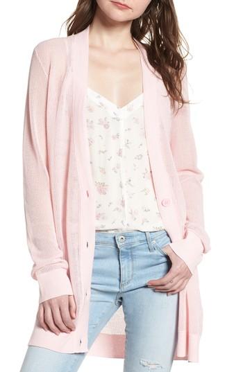 Women's Ag The Cameron Cotton & Cashmere Cardigan - Pink